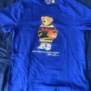Ralph Lauren Blue Polo Bear Graphic Tee